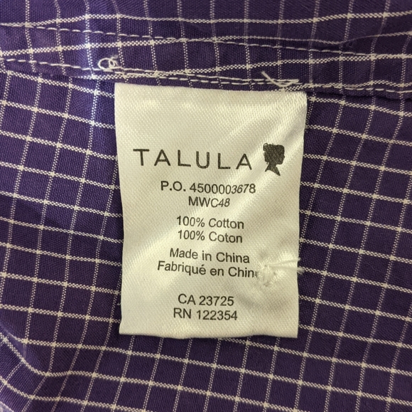 S Purple Oxford Shirt - Talula Aritzia - Picture 6 of 6